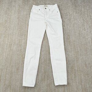 Madewell 9” High Rise Skinny Jeans in Pure White 25